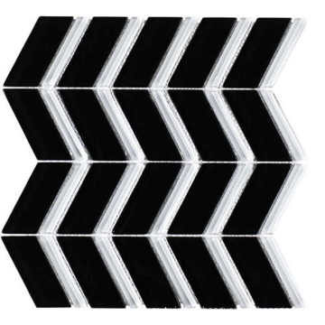 Black and White Crystal Glass Mosaic for Deco Wall